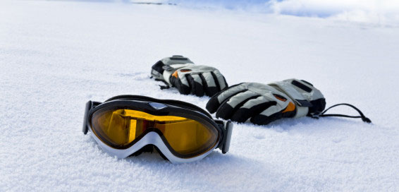 goggles in snow