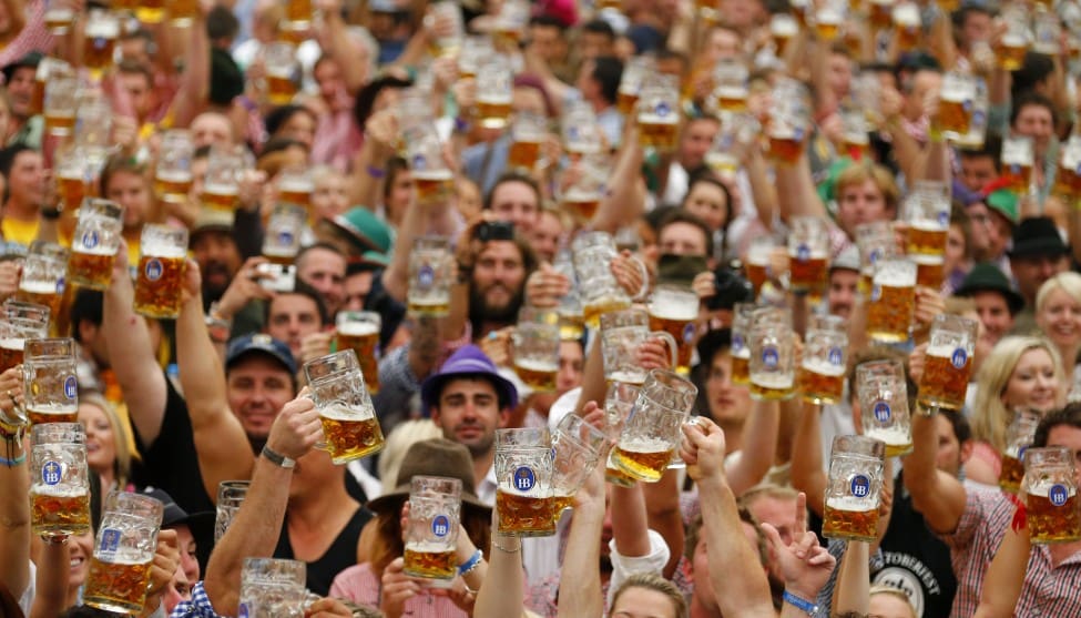 oktoberfest crowd beer