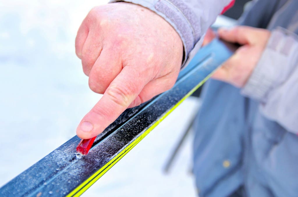 Cleaning The Groove On The Ski