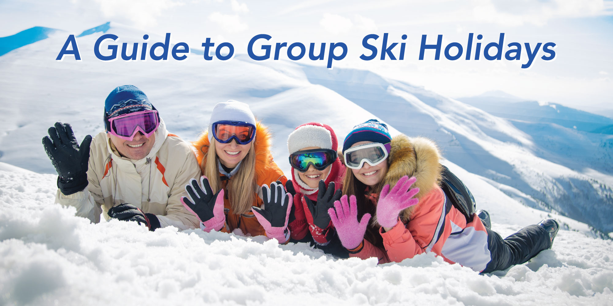 A group of friends on a ski holiday